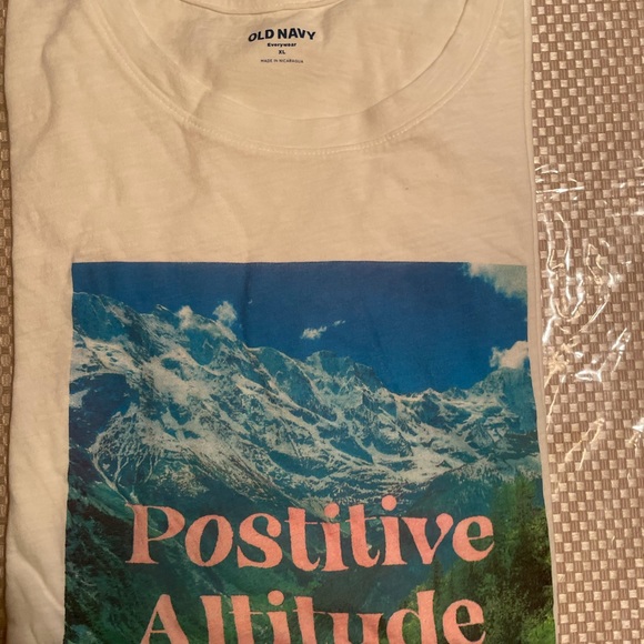 NWT Old Navy Short-Sleeve Logo Graphic T-Shirt “POSITIVE ATTITUDE  X - LARGE - Picture 4 of 9